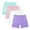 Multicolor4, variant on Girls Bike Shorts, Cotton Dance 4PC Elastic Waist Summer Shorts Multicolor Size 13-14 T