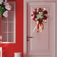 thumbnail image 5 of Spring And Summer Flowers Simulation Silk Roses Valentine'S Day Wreath Door Decoration Wall Decoration Wreath Valentines Day Decorations, 5 of 7