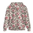 thumbnail image 5 of FOR U DESIGNS Pink Rose Zipper Hoodies for Women Oversized Trendy Hoodie Size XS Lightweight Hooded Zip Up Sweatshirt Women Activewear Tops Long Sleeve Sportswear, 5 of 7