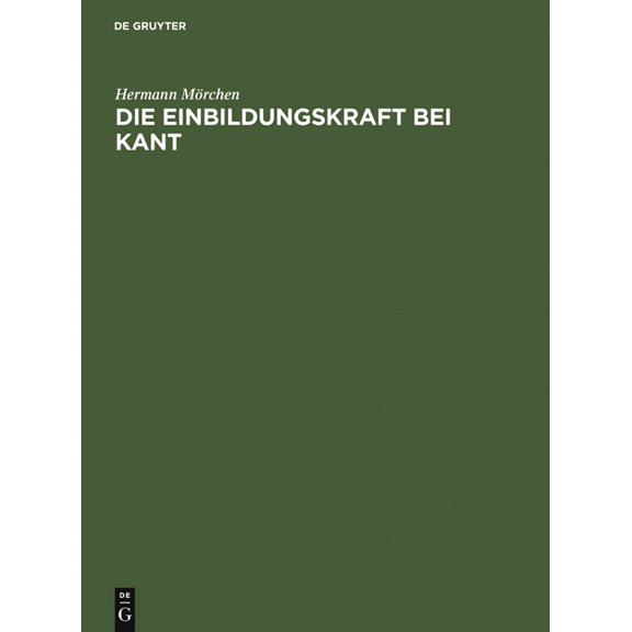 Die Einbildungskraft bei Kant, (Hardcover)
