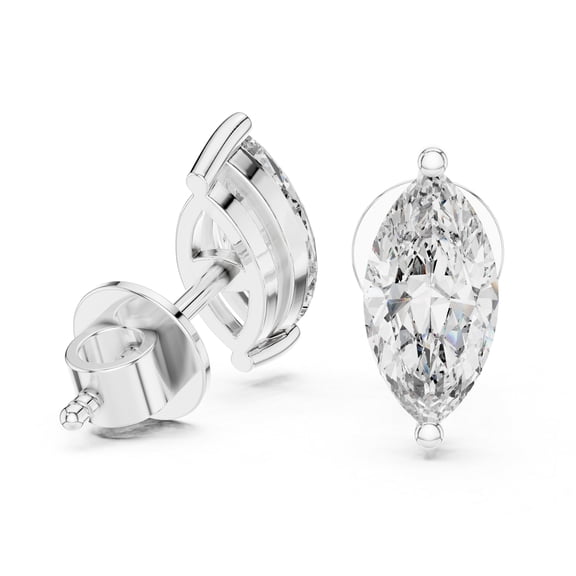 Diamond Stud Earrings Solid 925 Sterling Silver 14K Yellow Gold Plated Gold Plated Screw Back Basket Jewellery Gift For Women's