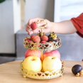 thumbnail image 2 of Hfppkn 2-Tier Gold Metal Round Cupcake Stand Dessert Serving Platter for Parties Style 2 20x25cm, 2 of 7
