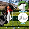 thumbnail image 6 of Uxcell 20"x16" Golf Towels Tri Fold Waffle Pattern Towels Soft Fiber with D Clip White 4 Pack, 6 of 6