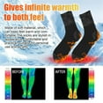 thumbnail image 3 of YOTQUSKI 2pc Heating Socks Cold Weather, Adjustable Temperature Safe USB Heated, Reducing Foot Stress Winter Socks for Slipper, Skiing, Hiking, Cycling, Driving (Men Women), 3 of 7