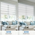 thumbnail image 5 of Keego Custom Size Zebra Shades for Windows Privacy Cordless Windows Shades for Home Office, White, 26"W x 36"H, 5 of 9