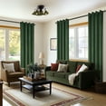 thumbnail image 5 of Topfinel 100% Blackout Luxury Velvet Grommet Back Curtains, Moss Green, 52 x 84 Inch, 2 Panels, 5 of 12