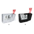 thumbnail image 1 of Projection Alarm Clock LED Digital Smart Dorm Wake up Accessories Calendar Humidity Temperature Time Projector Backlight Home for Children Adults Silver, 1 of 9