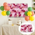 thumbnail image 4 of 6pcs Artificial Flower Wall Panel Silk Background Floral Decor Fuchsia, 4 of 10