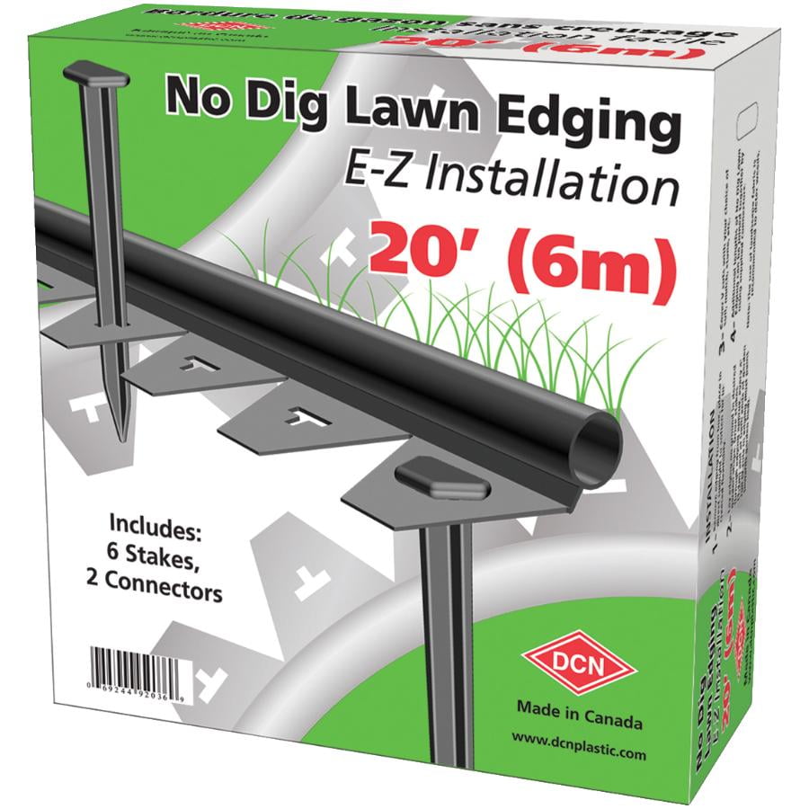 3 Inch S X 20 No Dig Lawn Edging With Spikes And Connectors Walmart Canada