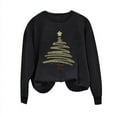 thumbnail image 6 of Womens Crew Neck Pullover Sweater Blouses ，Womens Xmas Graphic Sweatshirt Tops Christmas Tree Print Sweatshirt Fall Casual Trendy Sweatshirt Hooded Pullover Tops, 6 of 7