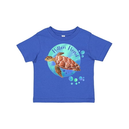 

Inktastic Hilton Head Sea Turtle and Bubbles Gift Toddler Boy or Toddler Girl T-Shirt
