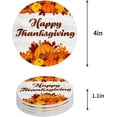 thumbnail image 1 of RYLABLUE Happy Thanksgiving Pumpkin and Maple Leaves Wood Grain Set of 8 Round Coaster for Drinks, Absorbent Ceramic Stone Coasters Cup Mat with Cork Base for Home Kitchen Room Coffee Table Bar Decor, 1 of 5