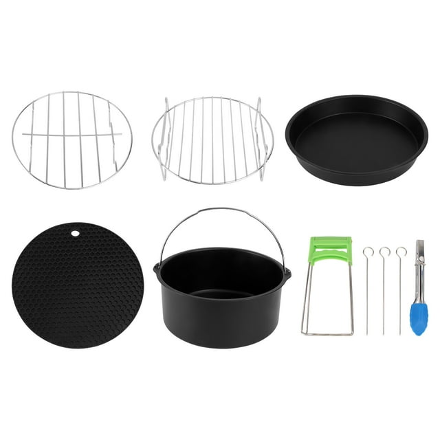 MasteelfCA 7Pcs Air Fryer Accessories Deep Frying Pot Kit Assorted Frying Grilling Tools Household Kitchen Supplies