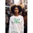 thumbnail image 5 of St Patricks Day Lucky Mama Womens Long Sleeve T Shirt, 5 of 5