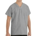thumbnail image 2 of Chef Designs Checked V-Neck Chef Shirt SP08 Black and White Check M, 2 of 3