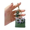 thumbnail image 2 of Ovzne Tassel Owl Bag Keychain - 2.16×1.85in Leather Metal Pendant, Stylish Accessory for Bags Keys, 2 of 3
