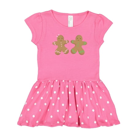 

Inktastic Twin Gingerbread Boy and Girl Co Gift Toddler Girl Dress