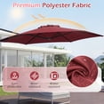 thumbnail image 4 of Gymax 10 FT Outdoor Cantilever Umbrella w/360-Degree Rotation Air Vent Cross Base Included Patio Wine, 4 of 7