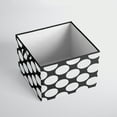 thumbnail image 3 of Bacati - Dots/Pin Stripes Hamper with Cotton Percale cover, mesh liner and Natural Color Wooden frame, Black/White, 3 of 12