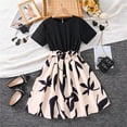 thumbnail image 2 of Girls Dress Outfits Toddler Girls Long Dress Size 14-16 Sleeve Flower Prints Dress Dance Party Dresses Clothes Z8-Black, 140, 2 of 9