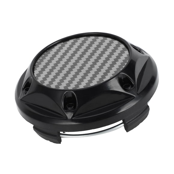 Tapas de centro de rueda Unique Bargains de 68 mm/2.68" en negro, 1 pieza con adhesivo de patrón de fibra de carbono negro