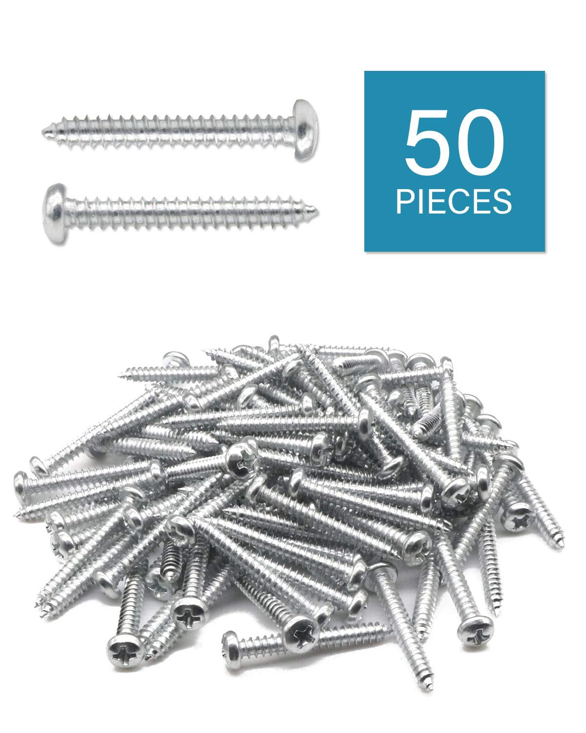 100pcs Plastic Self Drilling Drywall Anchors with Screws Assortment Kit, Wall Anchors Kit with 50pcs Screws/50pcs Drywall Anchors