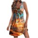 thumbnail image 1 of Vestido de Verano para las Mujeres Impresión Sexy sin Mangas Vestido de Hombro, Verano Casual Y Primavera, 1 of 5