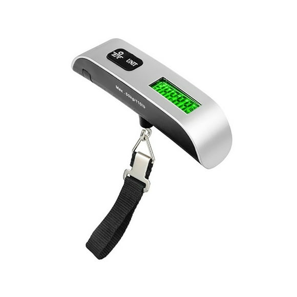 Harpily Home Decor 50Kg/10G Portable Travel Lcd Digital Hanging Luggage Scale Electronic Weight One Size Silver