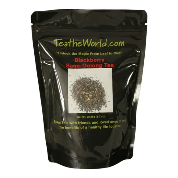 Blackberry Sage Oolong Tea Leaf Loose 1 Ounce Herbal, Blend, Health