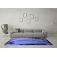 thumbnail image 3 of Ahgly Company Indoor Square Oriental Blue Industrial Area Rugs, 7' Square, 3 of 4