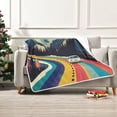 thumbnail image 7 of Yayeee Throw Blanket for Couch Soft Warm 50" x 60" Sofa Chair Bed Decoration, Evening Mountain Road, 7 of 7