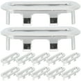 thumbnail image 6 of WHAMVOX 12 Pcs Universal Wash Overflow Ring Sink Water Stopper 5.40X1.30X1.20CM Silver, 6 of 8