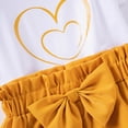 thumbnail image 5 of CAUYDY Baby Girl Clothes Toddler Summer Outfits Sleeveless Ruffle Tank Top Shorts Sets for Infant Girls 6 9 12 18 24 Months Kids Girls 3T 4T 5T 6T 7T (Sizes 3-4 Years,F02-Yellow), 5 of 6