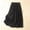 *Black, variant on ClodeEU Women's Linen-Blend Midi Skirt ,Elastic Pleated Versatile Bohemian Style Skirt Khaki,Womens Plus XXL