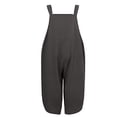 thumbnail image 5 of KEINXS Women Baggy Tulip Hem Loose Jumpsuits Overalls Square Neck Sleeveless Bib Pants with Pockets Plus Size, 5 of 6