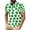 #413-Green, variant on Man St. Patrick's Day Lucky Shamrock Print Short Sleeve Lapel Hawaiian Summer Beach Button-Up Top Funny Irish Tees Cool Party Tees