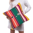 thumbnail image 6 of Bingfone Vertical Stripes Linen Throw Pillow Covers Cushion Case Pocket Button Vintage Farmhouse Pillowcase for Sofa Couch Bed 16"x16", 6 of 9