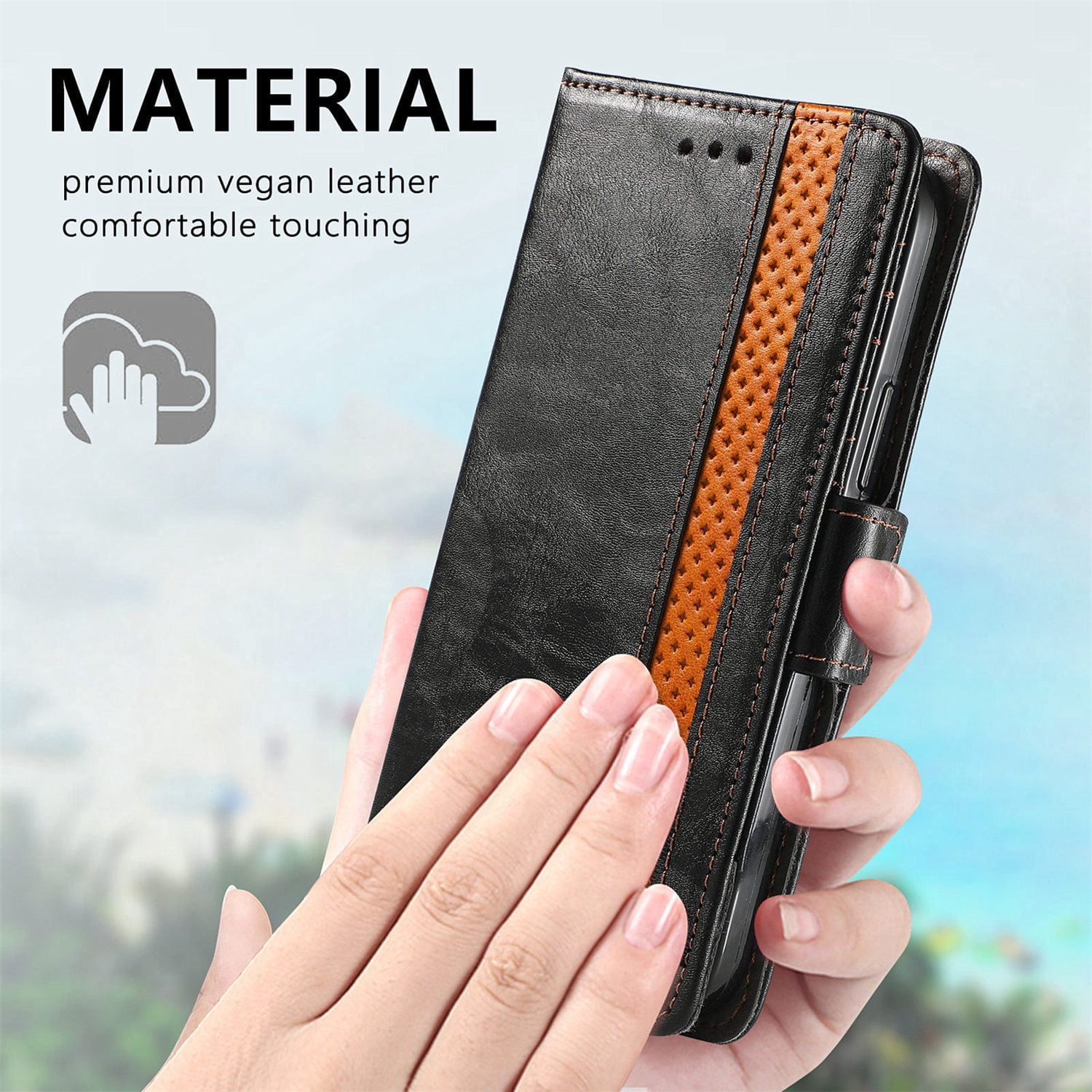 Leather Wallet Phone Case For Xiaomi Poco F6 Pro C55 C65 C50 F5 Pro M6 Pro Poco X5 Pro X4 M5 F4 F3 Quality Leather Phone Case With Card Holder Zipper