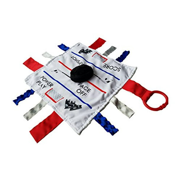 Baby Hockey Toy, Educational & Teething Closed Ribbon Tag Lovey Blanket