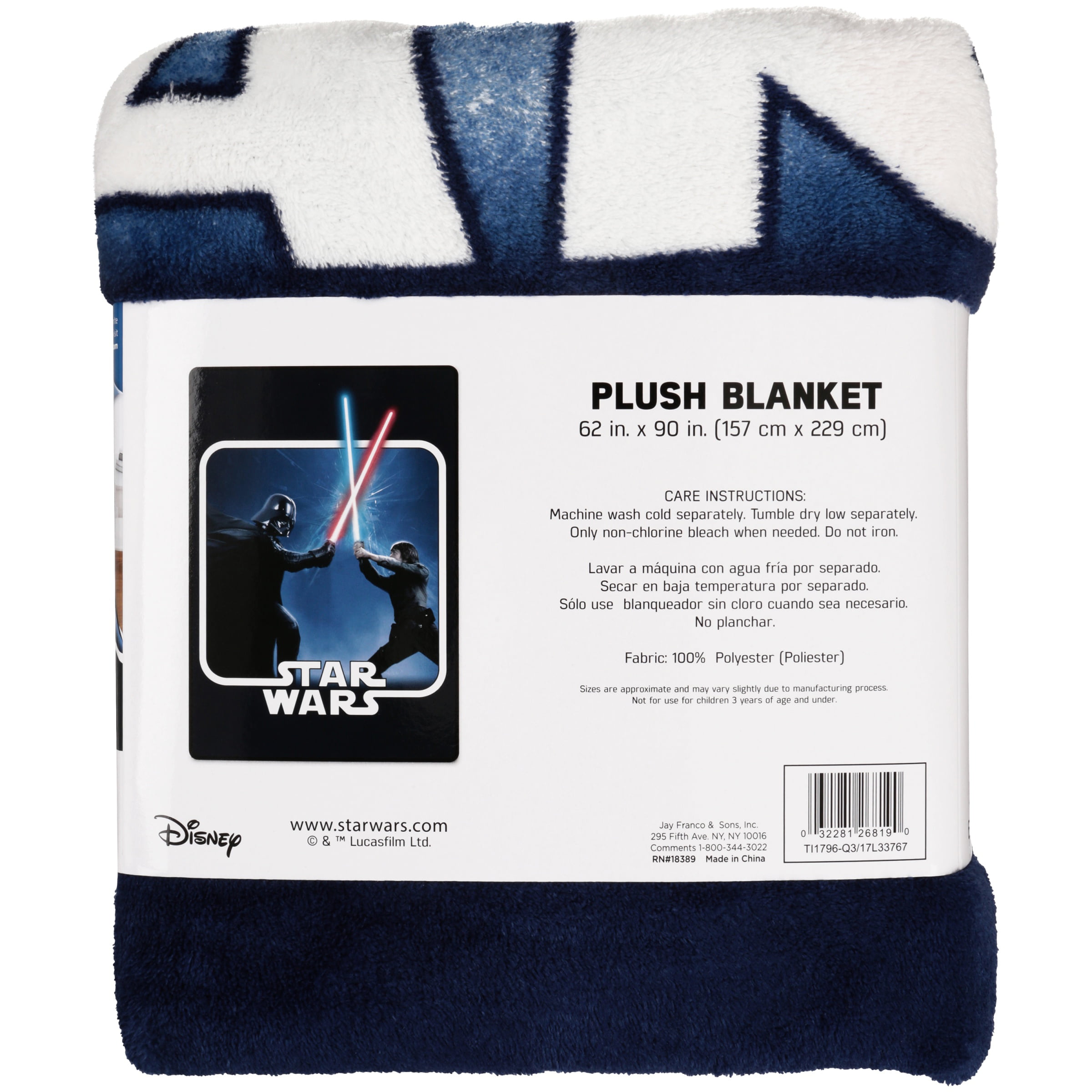 Jay Franco & Sons Star Wars Episode 8 R2d2 The Last Jedi Plush 62 X 90 Blanket for sale online 