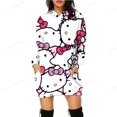 thumbnail image 2 of Sudadera con capucha para mujer, ropa de calle, informal, nueva, con estampado de HELLO KITTY, primavera, talla grande, vintage, manga larga, vestido Y2K, 2 of 5