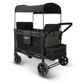 thumbnail image 4 of WONDERFOLD W4 4 Seater Multi-Function Quad Stroller Wagon with Removable Raised Seats and Slidable Canopy, Black, 4 of 5