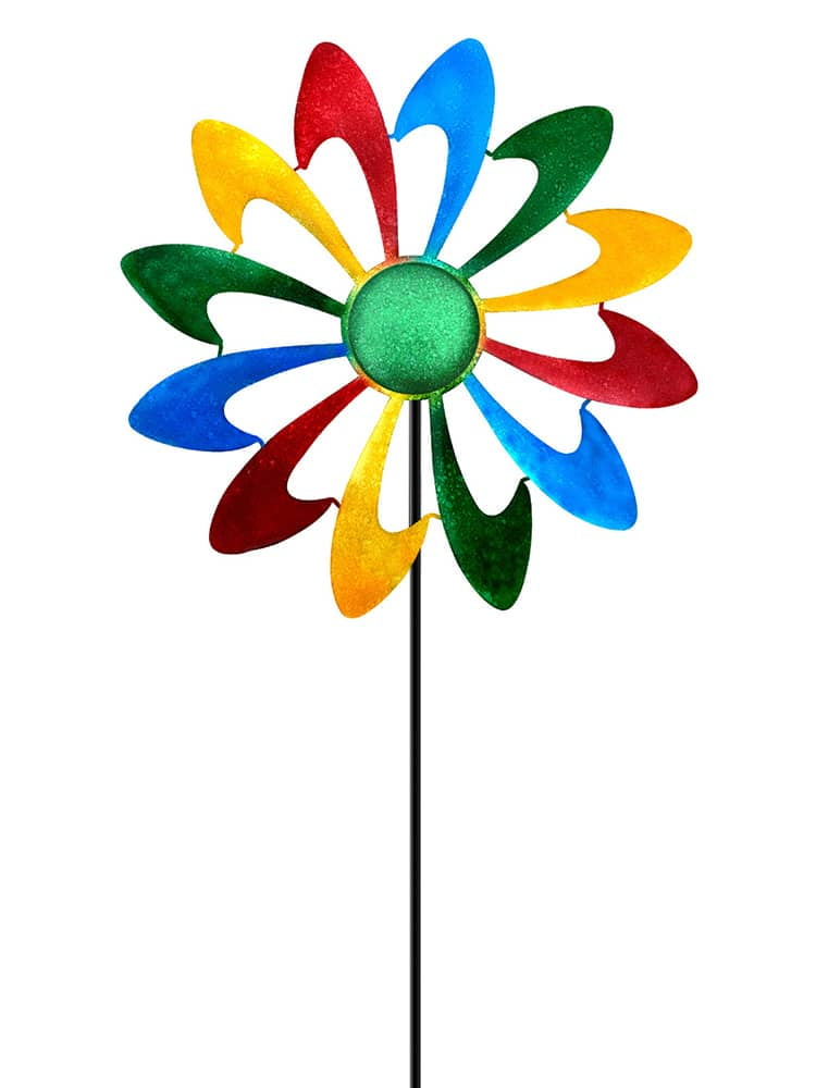 Outdoor Wind Spinner Iron Windmill Garden Decoration Yard Lawn