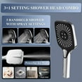 Yguping 12 Inch Rainfall Fixed Shower Head/Handheld Shower Head Combo