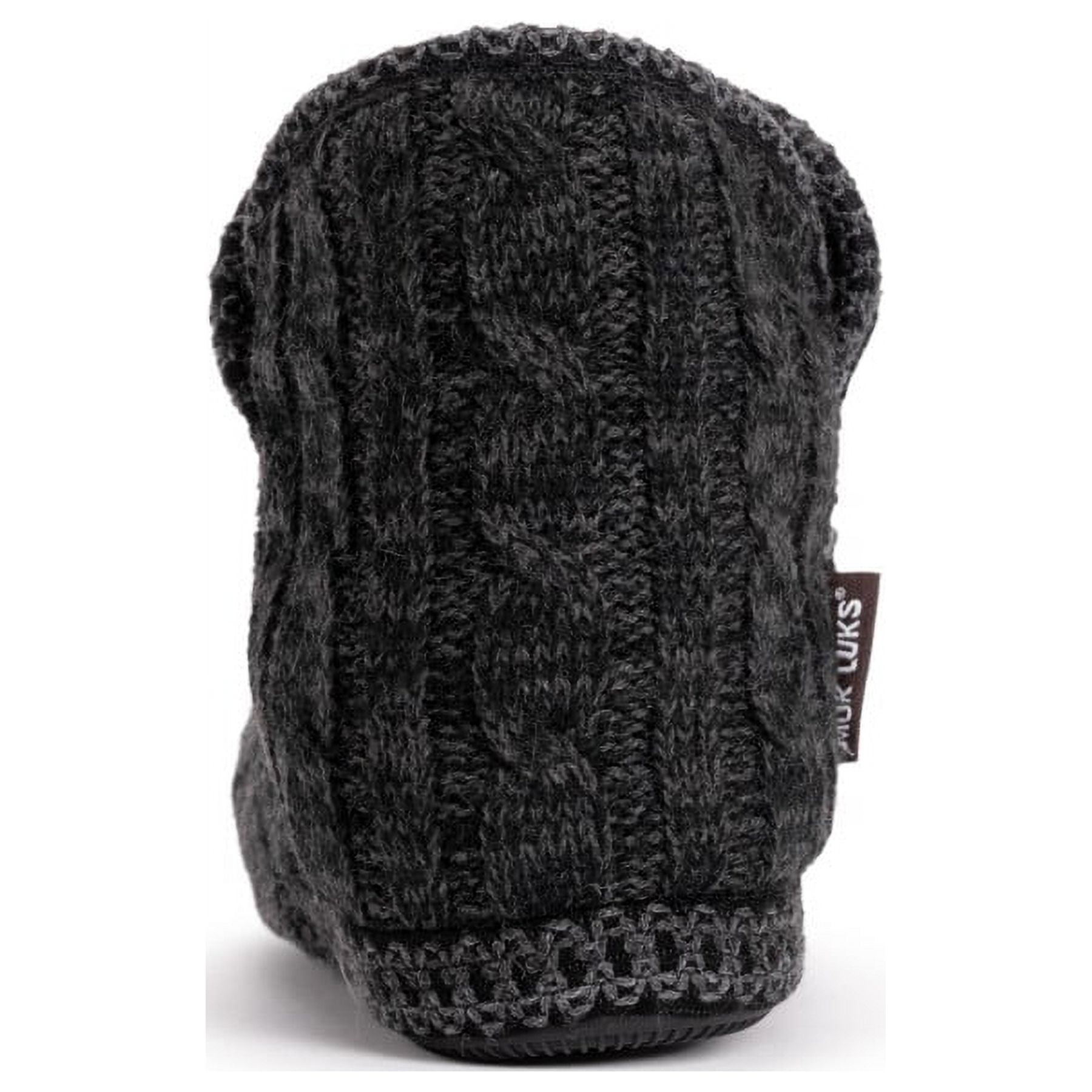 MUK LUKS Women's Leigh Slippers-Ebony/Dark Grey S - Walmart.com