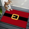 thumbnail image 4 of Yellow Black Area&nbsp;Rug 2x3ft Santa Claus Belt Christmas Red Non-Slip&nbsp;Washable Square&nbsp;Rugs Soft Felt Indoor Floor Mat for Bedroom Kitchen Living Room Bathroom, 4 of 9