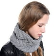 thumbnail image 3 of Women Knit Cowl Neck Warm Ring Scarf Circle Thick Crochet Scarves, 3 of 3