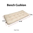 thumbnail image 2 of Patio Bench Cushion, Soft Beige, Stripe, 54”W, 2 of 8