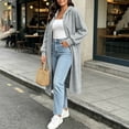 thumbnail image 6 of FDGIU Women Plus Size Full Zip Long Hooded Jacket, Long Sleeve Casual Maxi Outerwear, Loose Oversized Sweatshirt Coat for Fall Winter, 6 of 8