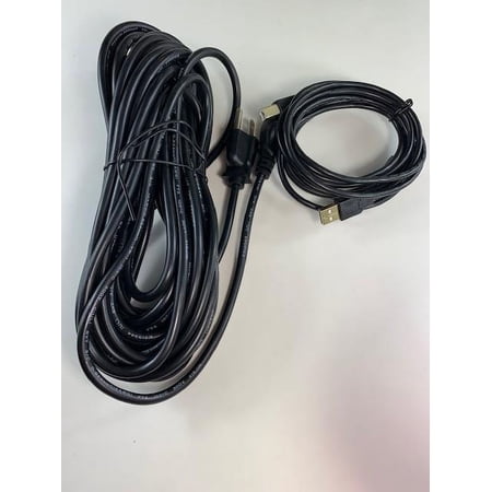[UL Listed] OMNIHIL 30FT AC Power Cord+8FT USB-B Cable Compatible with Canon CanoScan FS4000US Scanner